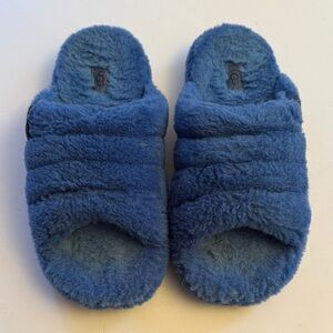 UGG Soft Blue Plush Slippers